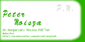 peter moisza business card